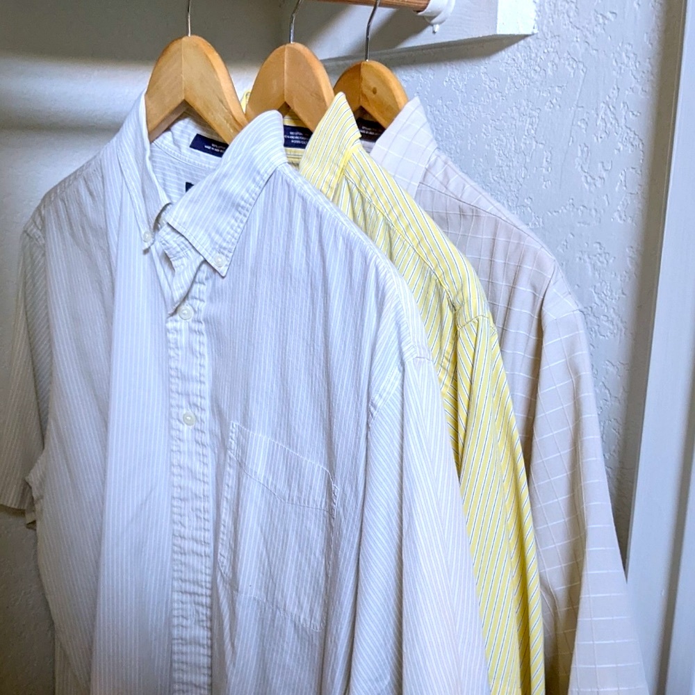 3 Men's large short sleeve shirts by Daniel Cremieux